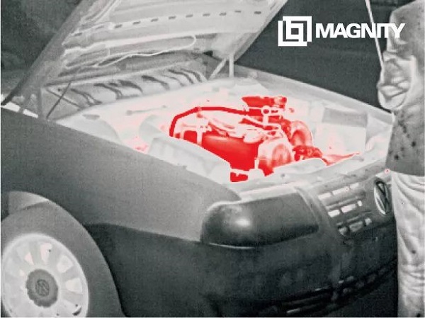 巨哥电子-红外热像仪检测汽车发动机散热